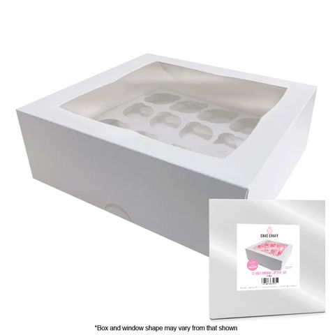 CAKE CRAFT | CUPCAKE BOX | 12 HOLES | 4 INCH HIGH | RETAIL PACK