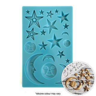 ASSORTED MOON & STARS SILICONE MOULD