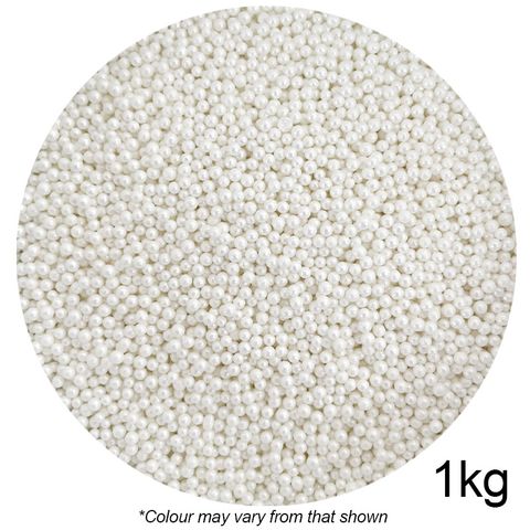 SPRINK'D | 2MM SUGAR BALLS PEARL | WHITE | 1KG