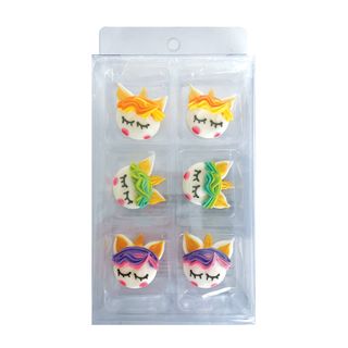 UNICORN FACE | SUGAR DECORATIONS | 6 PIECE PACK | B/B 29/12/24