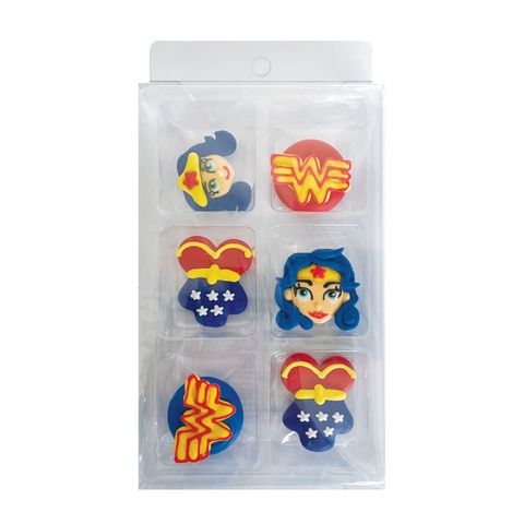 WONDER WOMAN | SUGAR DECORATIONS | 6 PIECE PACK