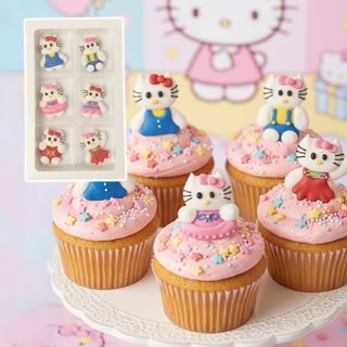 HELLO KITTY | SUGAR DECORATIONS | 6 PIECE PACK