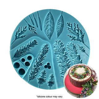 ASSORTED WREATH LEAVES & BERRIES | SILICONE MOULD