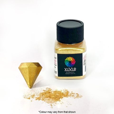 VIVID | SUPER GOLD SHIMMER | EDIBLE METALLIC DUST | 10G