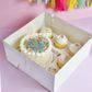 CAKE CRAFT | CLEAR LID | WHITE BENTO 5 HOLE CUPCAKE AND CAKE BOX | RETAIL PACK