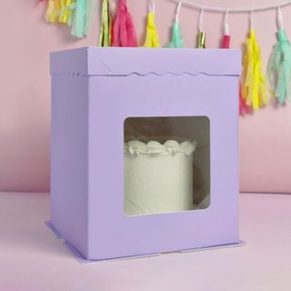 CAKE CRAFT | LILAC | 8X8X10.2 INCH CAKE BOX | RETAIL PACK