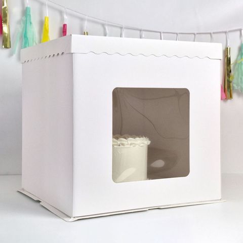 CAKE CRAFT | WHITE | 14X14X13.3 INCH CAKE BOX | RETAIL PACK