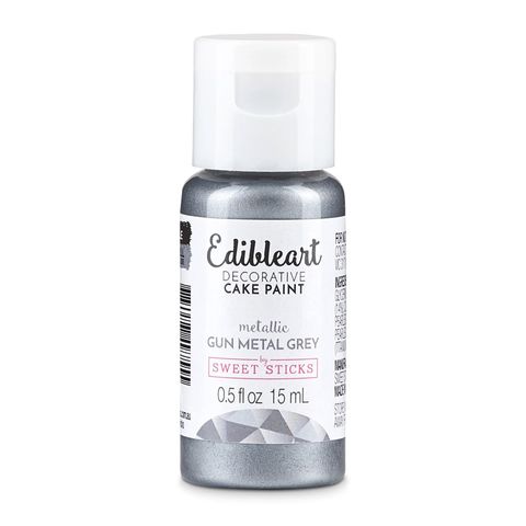 SWEET STICKS | GUN METAL GREY | METALLIC EDIBLEART PAINT | 15ML | B/B 01/05/25