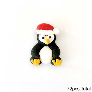 CHRISTMAS PENGUIN | SUGAR DECORATIONS | BOX OF 72