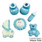 CHRISTENING ASSORTMENT BABY BLUE | SUGAR DECORATIONS | BOX OF 144
