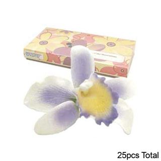 CATTLEYA ORCHID PURPLE SMALL | SUGAR FLOWERS | BOX OF 25