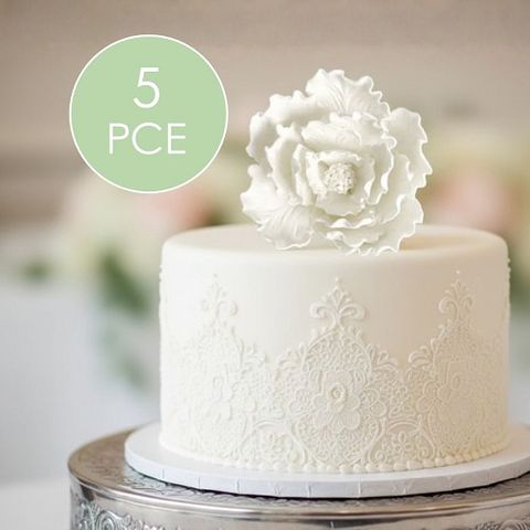 PEONY JUMBO WHITE | SUGAR FLOWERS | BOX OF 5