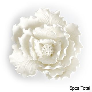 PEONY JUMBO WHITE | SUGAR FLOWERS | BOX OF 5