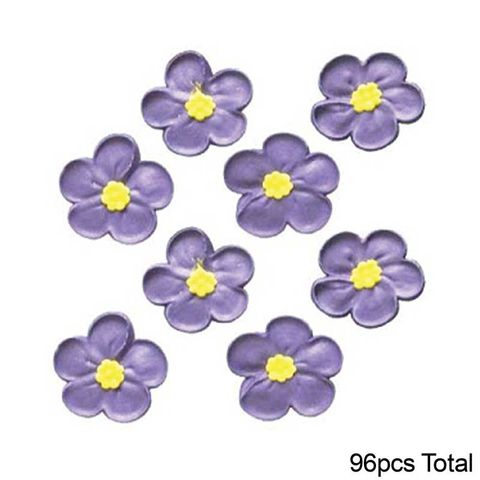 LARGE 5 PETAL SUGAR FLOWERS PURPLE | BOX OF 96