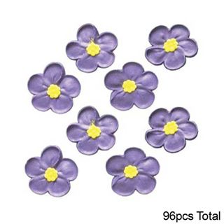 LARGE 5 PETAL SUGAR FLOWERS PURPLE | BOX OF 96