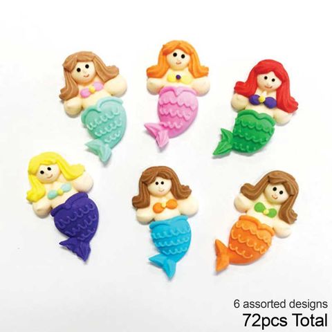 MERMAIDS | SUGAR DECORATIONS | BOX OF 72