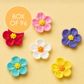 LARGE 5 PETAL SUGAR FLOWERS ASSORTED | BOX OF 96