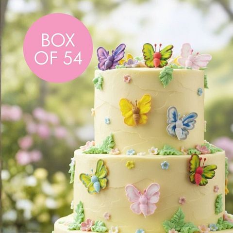 FS BUTTERFLY ASSORTED | SUGAR DECORATIONS | BOX OF 54