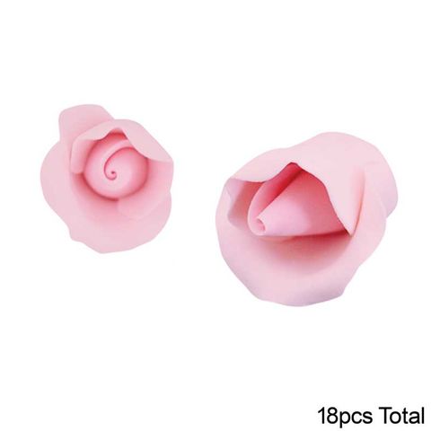 SINGLE ROSE SMALL PINK | SUGAR FLOWERS | BOX OF 18