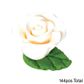 TINY WHITE ROSE AND LEAF | SUGAR FLOWERS | BOX OF 144
