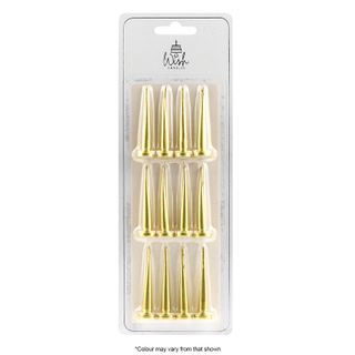 WISH | METALLIC BULLET CANDLES | GOLD | 12 CANDLES