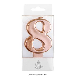 WISH | NUMBER 8 | ROSE GOLD METALLIC CANDLE