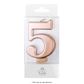 WISH | NUMBER 5 | ROSE GOLD METALLIC CANDLE