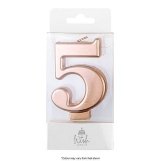 WISH | NUMBER 5 | ROSE GOLD METALLIC CANDLE