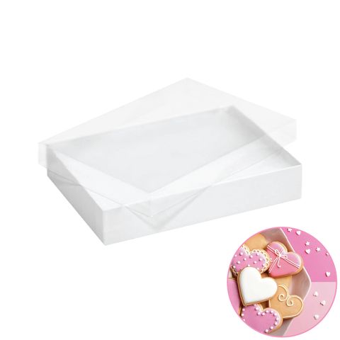 CLEAR LID COOKIE BOX | 17.5CM X 11.5CM X 4CM | RETAIL PACK