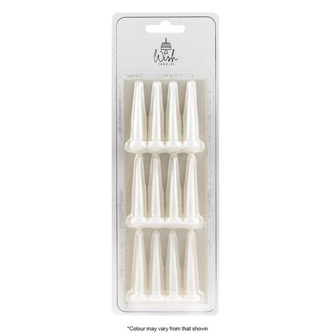 WISH | BULLET CANDLES | WHITE | 12 CANDLES