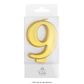 WISH | NUMBER 9 | GOLD METALLIC CANDLE