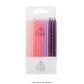 WISH | 8CM PINK TO PURPLE SPIRAL CANDLES | 24 CANDLES