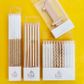 WISH | TALL LINE CANDLES | METALLIC ROSE GOLD | 12 CANDLES