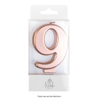 WISH | NUMBER 9 | ROSE GOLD METALLIC CANDLE