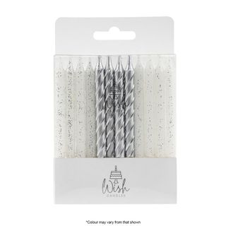 WISH | SPIRAL MIX | SILVER | 24 CANDLES