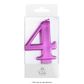 WISH | NUMBER 4 | PINK METALLIC CANDLE