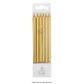WISH | TALL LINE CANDLES | METALLIC GOLD | 12 CANDLES