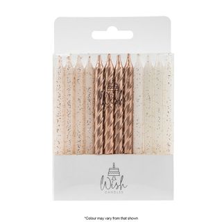 WISH | SPIRAL MIX | ROSE GOLD | 24 CANDLES