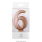 WISH | NUMBER 6 | ROSE GOLD METALLIC CANDLE