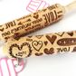 LOVE HEARTS | WOODEN ROLLING PIN