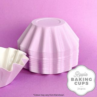 CAKE CRAFT | RIPPLE BAKING CUP | LILAC | 24 PACK