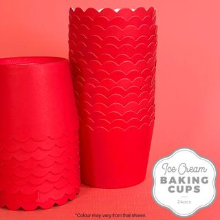 CAKE CRAFT | ICE CREAM BAKING CUP | RED | 24 PACK