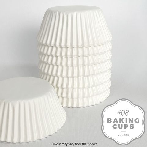 CAKE CRAFT | 408 BAKING CUP | WHITE | 200 PACK