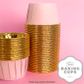 CAKE CRAFT | FOIL BAKING CUP | ROUND | PINK AND GOLD | 50 PACK