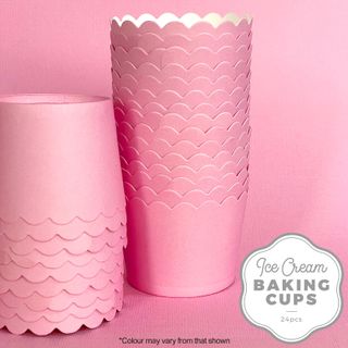 CAKE CRAFT | ICE CREAM BAKING CUP | PASTEL PINK | 24 PACK