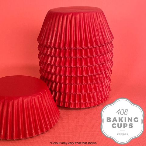 CAKE CRAFT | 408 BAKING CUP | RED | 200 PACK