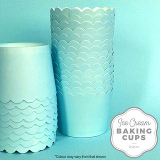 CAKE CRAFT | ICE CREAM BAKING CUP | PASTEL BLUE | 24 PACK