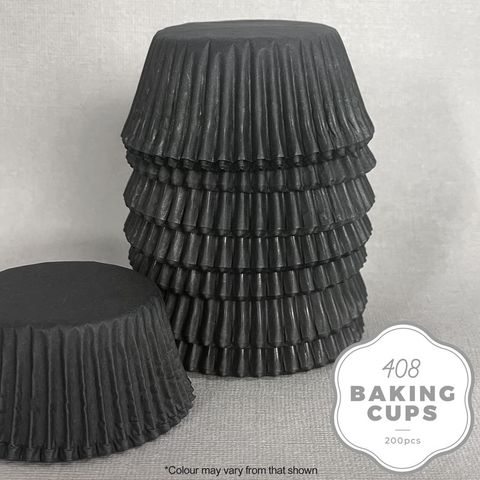 CAKE CRAFT | 408 BAKING CUP | BLACK | 200 PACK