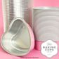 CAKE CRAFT | FOIL BAKING CUP WITH LID | HEART | LIGHT PINK | 50 PACK