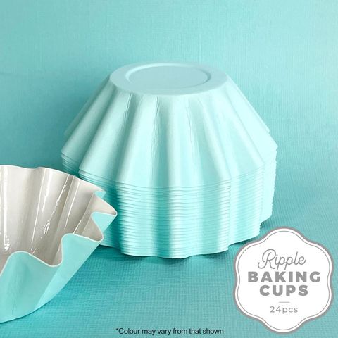 CAKE CRAFT | RIPPLE BAKING CUP | BLUE | 24 PACK